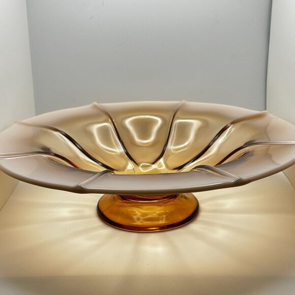 Fenton Cameo Opalescent #857-11" Flared Footed Console Bowl 1926-1927 - Picture 2 of 13